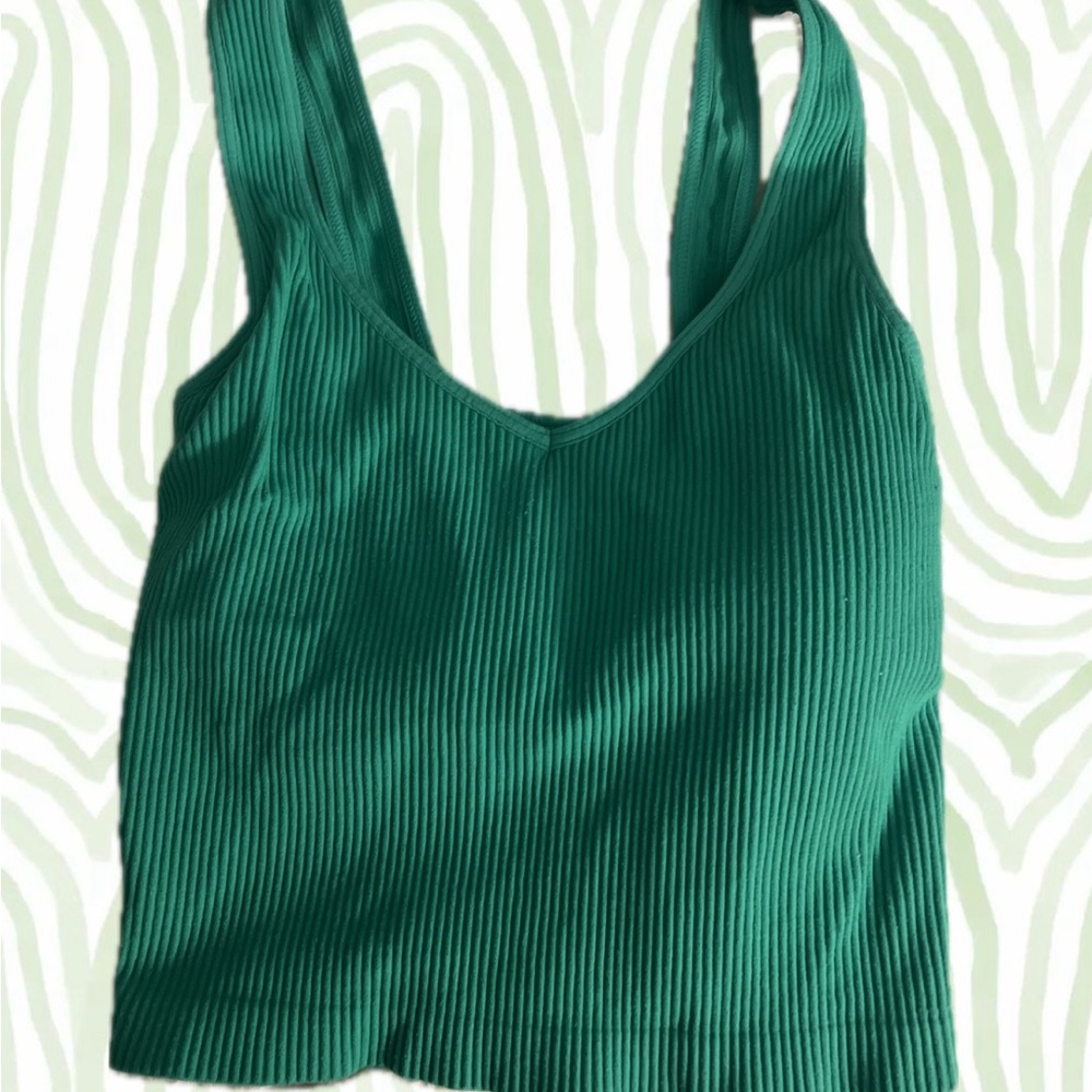 Emerald Ribbed Women's Tank Top
